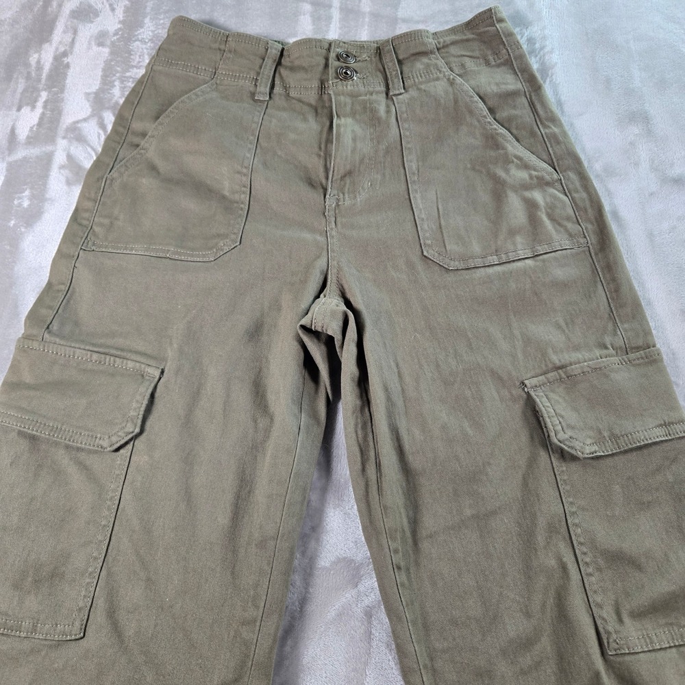 RE Generation Celebrity Pink Olive Green Relaxed‎ Cargo Pants Size 5/27